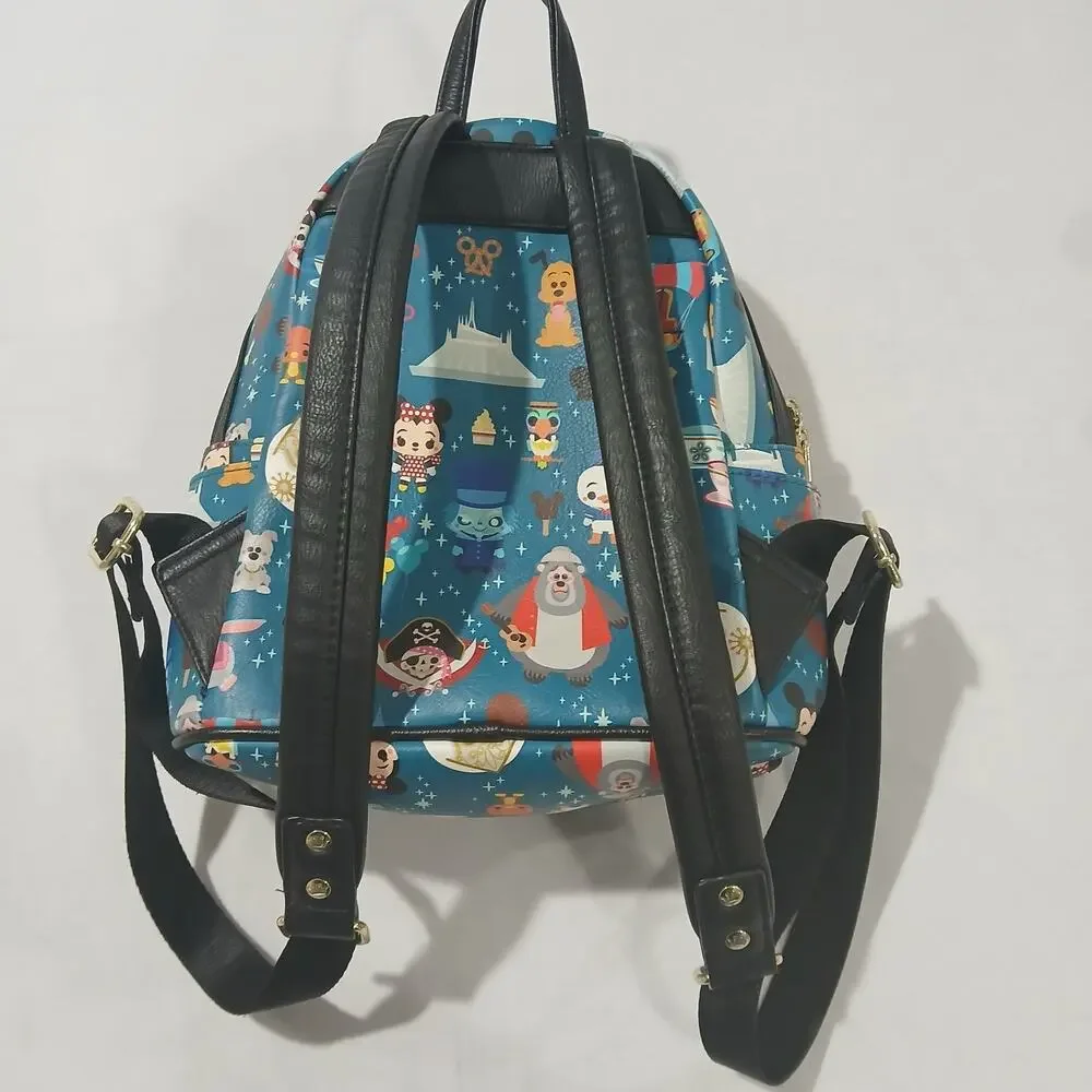 Loungefly Backpack Disney Parks Limited Edition Magic Kingdom Rides Snacks
